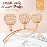 3 Arms Crystal Candle Holder Bridge