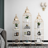 Multi-Layer Wrought Iron Birdcage Flower Stand