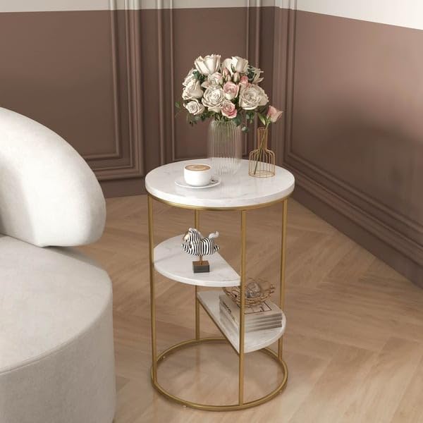 Golden Side Table (3 Tier)