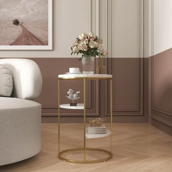 Golden Side Table (3 Tier)