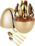 Egg-Shaped Tableware Cutlery Set-24 pcs