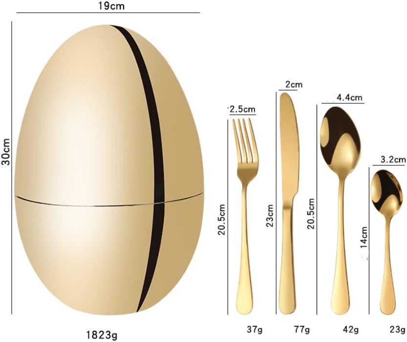 Egg-Shaped Tableware Cutlery Set-24 pcs