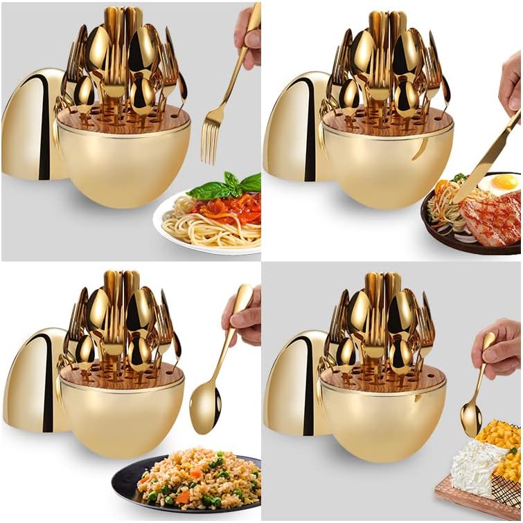 Egg-Shaped Tableware Cutlery Set-24 pcs