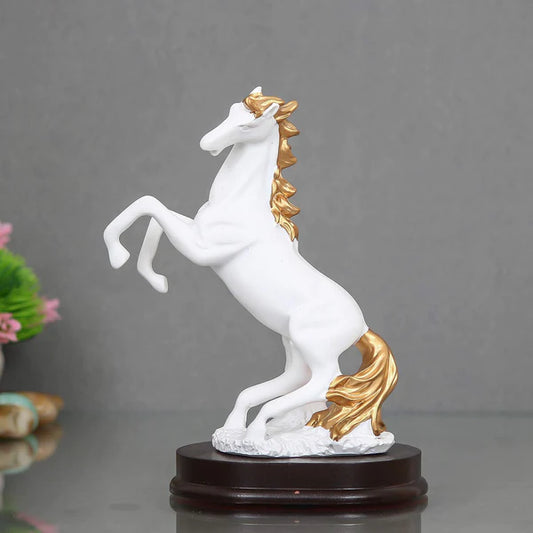 Antique White Horse Decor