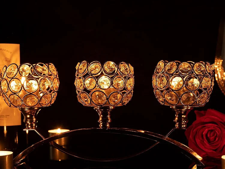 Crystal Candle Holder Bridge (3 Arms)