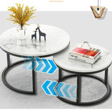 Marble Texture Coffee Tables - 2 In 1