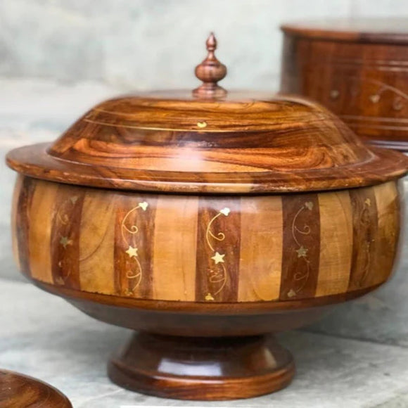 Large Wooden Tukri Hotpot