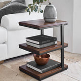 3-Tier Brownish Sofa/Bed Side Table