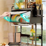 Kitchen Storage Dish Rack With Cabinet