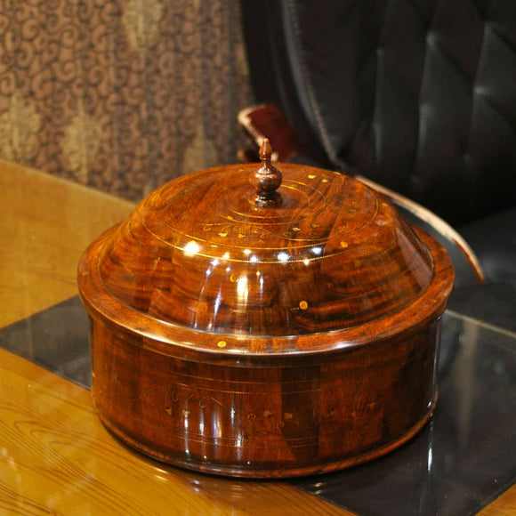 Brass Work Hot Pot With Stainless Steel Container