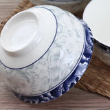 Anti-scalding Retro Blue and White Porcelain Bowl Set- Pack Of 4