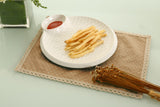 Serving French Fries & DIP Plate - White