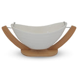 Salad Bowl With Wooden Stand