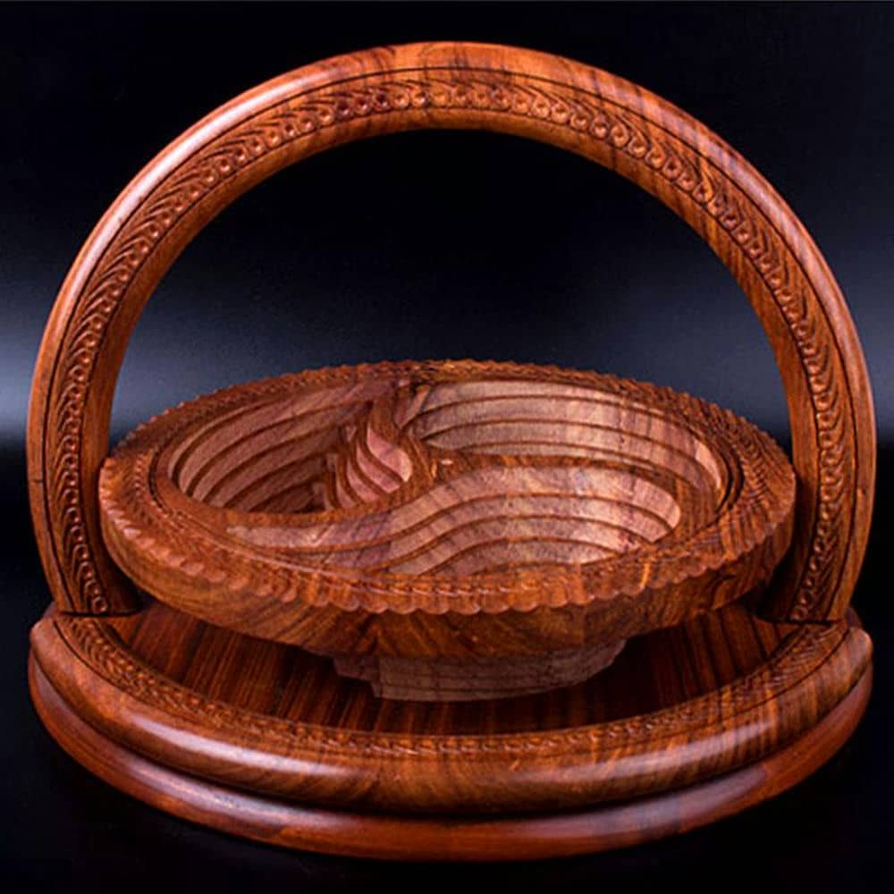 Handicraft Wooden Dry Fruit Basket