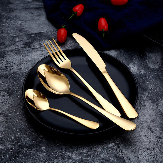 Gold Stainless Steel Cutlery Set-24pcs