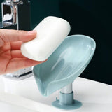 Leaf Shape Soap Box Drain Soap Holder Box Bathroom Shower Soap Holder