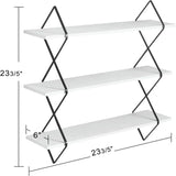 3 Tier White Wall Rack