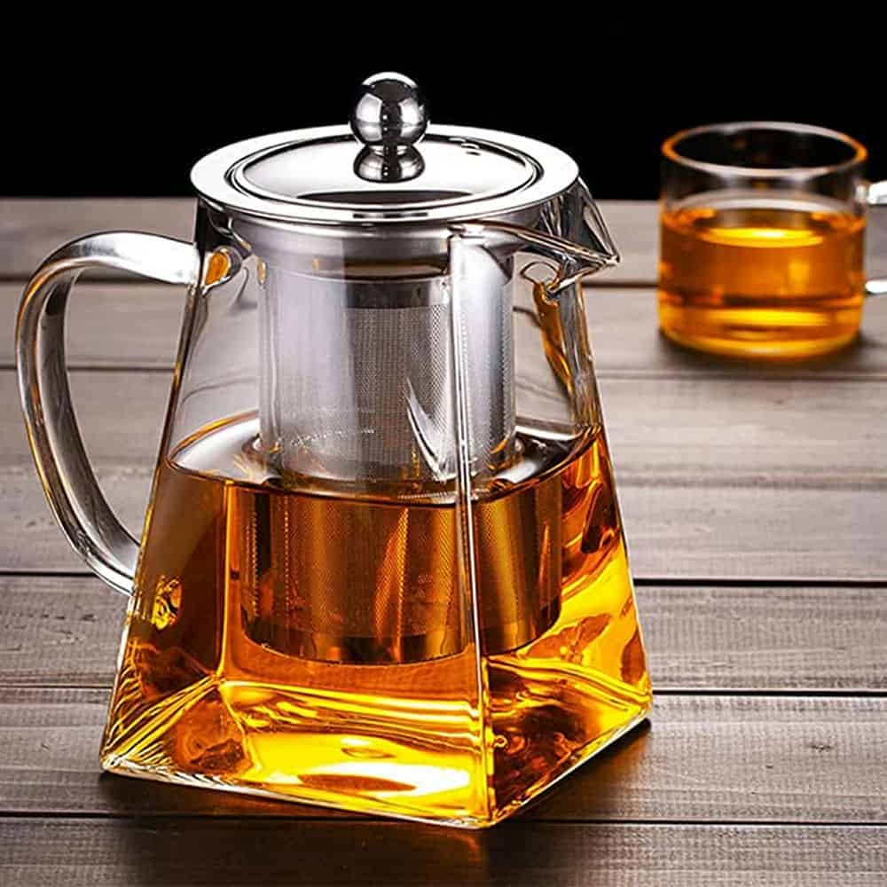 High Temperature Resistant Borosilicate Glass Teapot (Square)