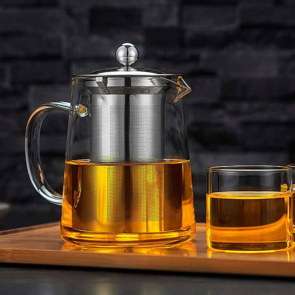 High Temperature Resistant Borosilicate Glass Teapot with Infuser -1300 ML