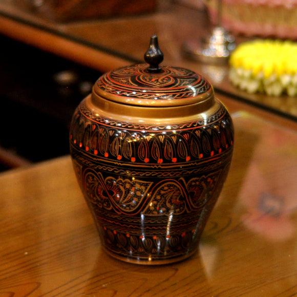 Pure Wood Naqshi Art Candy Jar