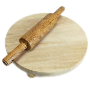 Wooden Round Roti Belan/Roller Set