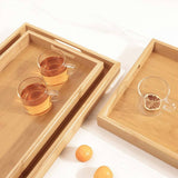 3 Piece Bamboo Serving Trays