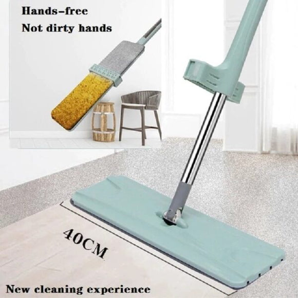 Spin Mop 360 for Wash Floor Hands-free Flat Stainless Steel Handle