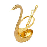 7 In 1 Swan Spoon Set - Golden