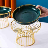 Nordic Dessert Golden Ceramic Dish