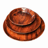 Pack of 3-Wooden Handicrafted Plates