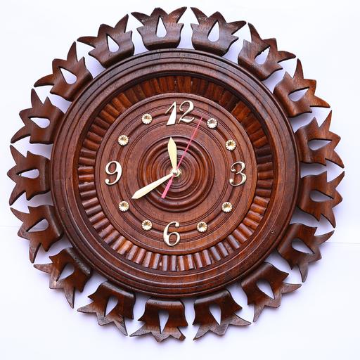 Wooden Handicrafted Clock 18 Inches