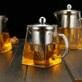 High Temperature Resistant Borosilicate Glass Teapot (Square)