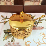 Elegant Golden Sugar Pot