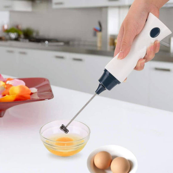 Electric Milk Frother Rechargeable Handheld Wand Coffee Mixer