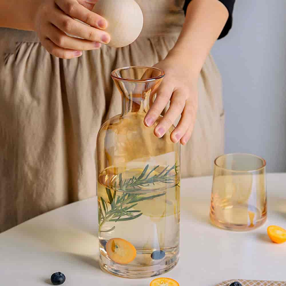 Glassy Pot and Cup Canon Jug Water Set