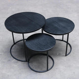 Blackish Side Roundy Tables (Set of 3)
