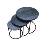 Blackish Side Roundy Tables (Set of 3)