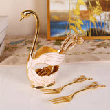 Spunky Golden Swan Spoon Set