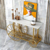Bicycle Style Marblene Top Console & Flower Table