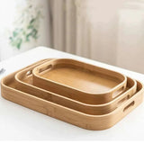 Bamboo Serving Wooden Tray set of 3