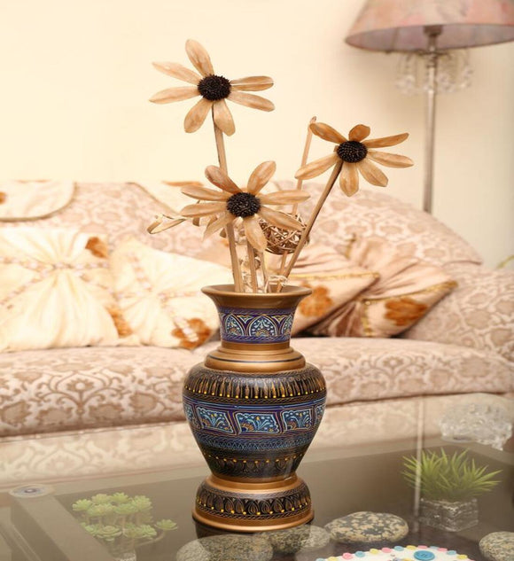 Wooden Handicrafted Calligraphic Vase Large