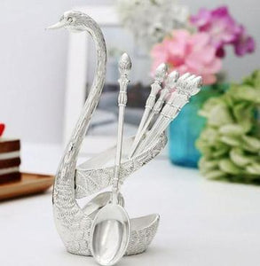 Silver Swan Spoon Set-7 in 1