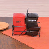 High Quality Ceramic Salt And Pepper Shaker Metal Stand