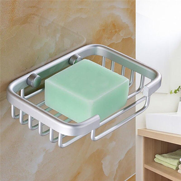 Space Aluminum Soap Box Bathroom Toilet Racks Sifang Soap Net Round Soap Rack Bathroom Supplies Tray Dish Storage Holder