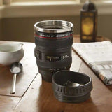 Realistic Camera Lens Design Travel Mug